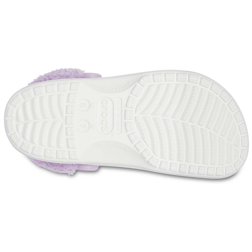 Sabots Crocs Baya Doublée Fuzz-Brides Homme Blanche | France 0715DFMN